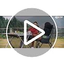 Portal Folding Camping Table - Dark Gray, Adjustable Height, Portable Aluminum