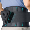 FEATOL Back Brace for Men Lower Back, Lumbar Support Belt- Back Pain, Adjustable Support Straps with Removable Lumbar Pad for Heavy Lifting Work, Plus Size(Black, L/XL