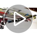 StoreYourBoard Double Sided Adjustable Ski and Snowboard Ceiling Rack