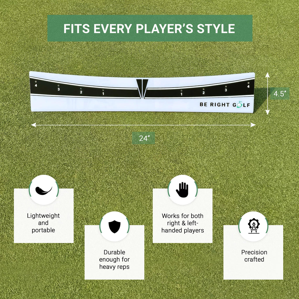Putting Plane Rail – Portable Golf Putting Stroke Trainer for Indoor & Outdoor Use – Golf Training Aid for Putting - Improve Accuracy, Distance Control & Consistency
