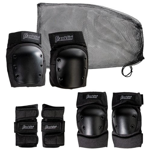 Franklin Sports Street Hockey Protective Gear - Knee Pads, Elbow Pads + Wrist Guards - 3-in-1 Set for Roller Hockey, Inline Hockey + DEK Hockey - Adult