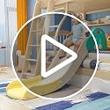 White Kids' Couch Slide with Adjustable Armrest, Non-Slip, Space-Saving - Monleelnom
