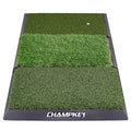 CHAMPKEY Professional Tri-Turf Golf Hitting Mat | Heavy Duty Rubber Backing Practice Mat Ideal for Indoor and Outdoor Training