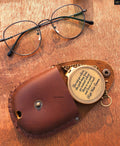 Ralph Waldo Emerson Quote Brass Compass Do not go Poem Compass with Leather Case for Graduation, Baptism, Confirmation - Brass Pocket Compass Gifts