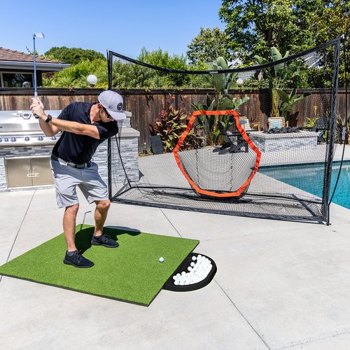 GoSports All-Weather Golf Ball Tray - 70 Ball Capacity - Compatible with All Hitting Mats - Black