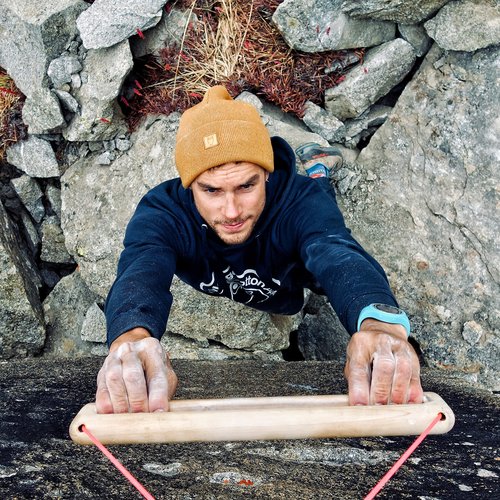 Playmate Portable Climbing Hangboard for Rock Climbing – Compact Wooden Fingerboard Trainer for Grip Strength & Fitness | Lightweight Hang Board | Hand Grip Strengthener | Home Gym Workout Equipment