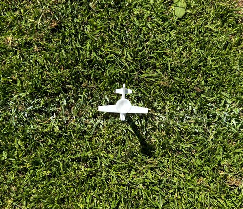 De-PAR-Tee’s Pilot Golf Tees – 3-1/8” Premium White Tees with Airplane Design (5 Pack)