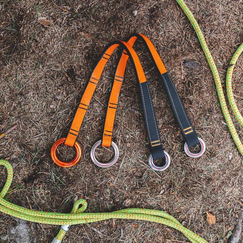 Notch 24" Friction Saver with Large and Small Aluminum Wear Safe Rings, Fray Resistant Custom Nylon Webbing, 23kN Product Rating, Meets ANSI Z133 and CE Certified (NAFS-W2)
