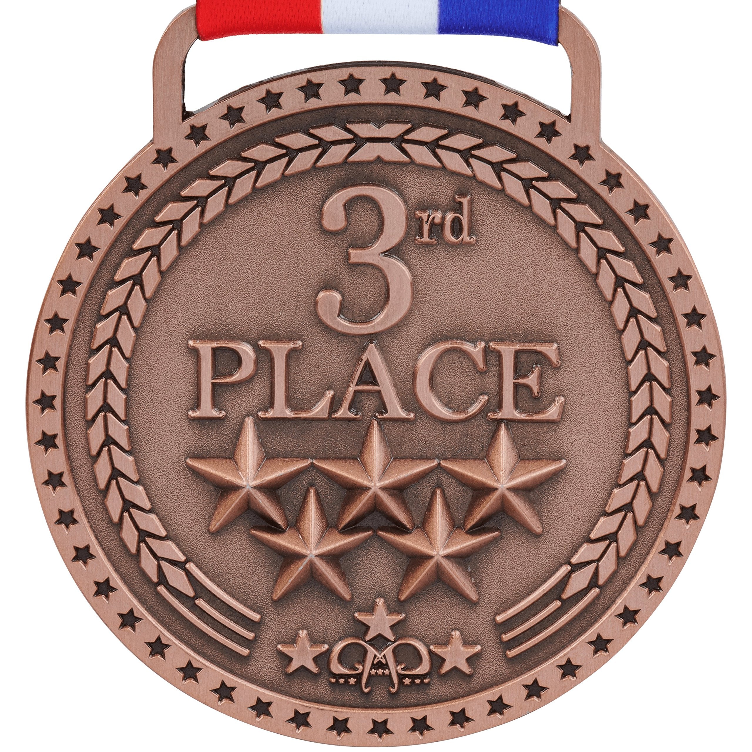 Bronze Medal 3rd Third Place Award Trophy Medal, Antique Bronze