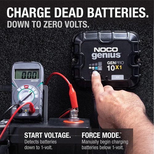 NOCO Genius GENPRO10X1 Onboard Battery Charger - 10A, Waterproof 12V Marine Charger with Overcharge Protection & Temperature Compensation