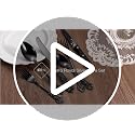 Ollex Black Silverware Set for 8 - 48 pcs Retro Flatware Vintage Stainless Steel