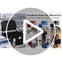 Besunbar Red Stadium Bleacher Seats 2 Pack with Back Support & Cup Holder