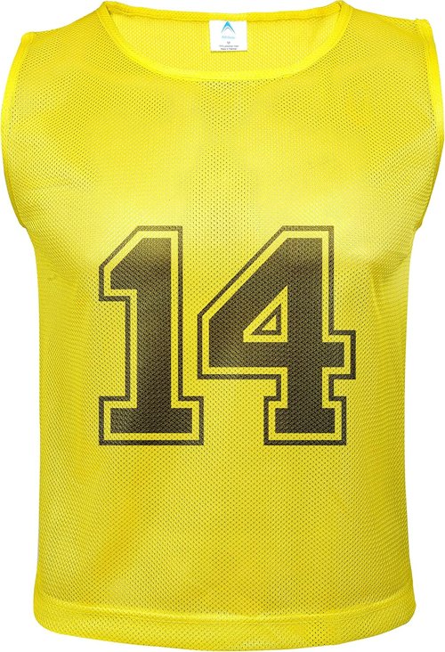 Athllete 12 Pcs Duramesh Pinnies | Numbered Scrimmage Vests for Kids & Adults - Soccer Jerseys