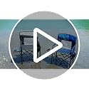 DMH Outdoors Camping Director's Chair with Side Table & Breeze Mesh Backrest - Blue 1 Pack