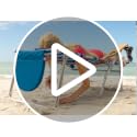 Blue Heavy-Duty Backpacker Outdoor Beach Chair - Portable & Adjustable Recline