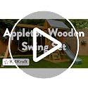 KidKraft Appleton Wooden Swing Set - Outdoor Playset with Slide & Chalk Wall, Exclusive