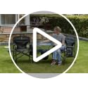 Ever Advanced Dark Green Aluminum Camping Chair 350 lb Capacity, Foldable with Side Table