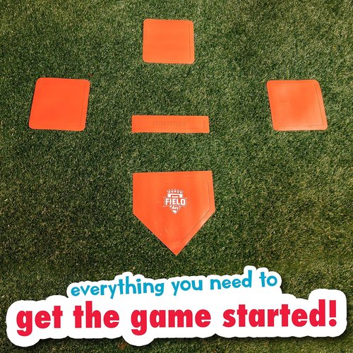 Franklin Sports Baseball Base Set - Portable Rubber Bases for Baseball & Softball | Easy Setup Red