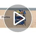 Blue Portable Folding Camping Table with 4 Cup Holders & Storage Case - Lightweight Outdoor Picnic & Tailgating Table
