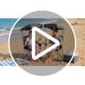 Black 2-Pack Portable Camping Chair with Sunshade, Heavy Duty 380 lbs