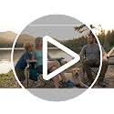 Let's Camp Blue Folding Camping Chair with Cooler Bag - 2 Pack